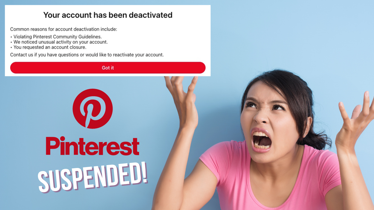Why my Pinterest account was suspended?